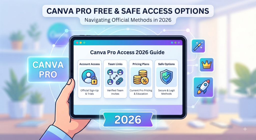 Canva Pro Free Account Access, Team Links, Pricing & Safe Options in 2026